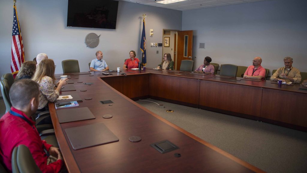 NASA Stennis Director John Bailey hosting a Java with John session with Office of Procurement employees