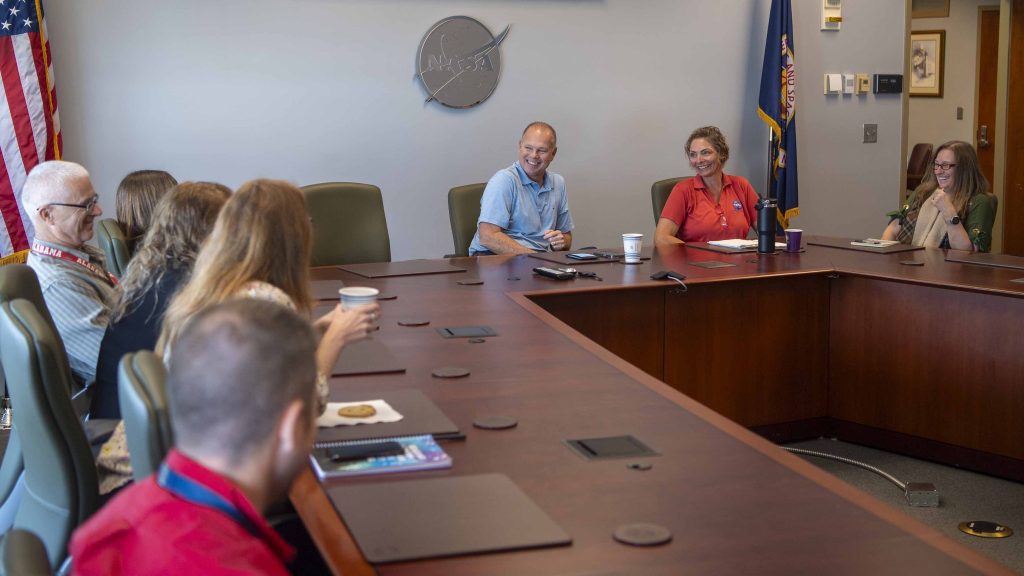 NASA Stennis Director John Bailey hosting a Java with John session with Office of Procurement employees