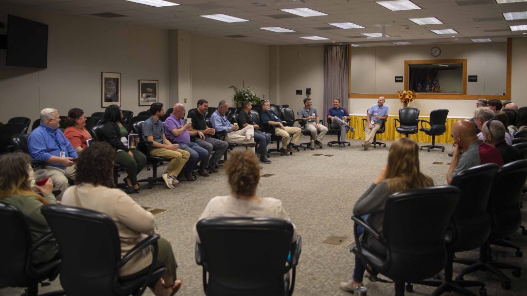 NASA Stennis Director John Bailey hosting a Java with John session with Center Operations Directorate and Office of Communications employees