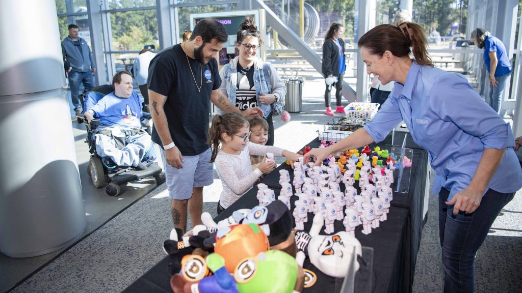 Young attendees enjoy activities provided by participating organizations of the NASA Stennis federal city.